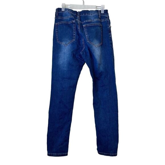 Jeans High Rise Stretch Skinny Jeans Medium Wash Blue Size 32 - Picture 2 of 3